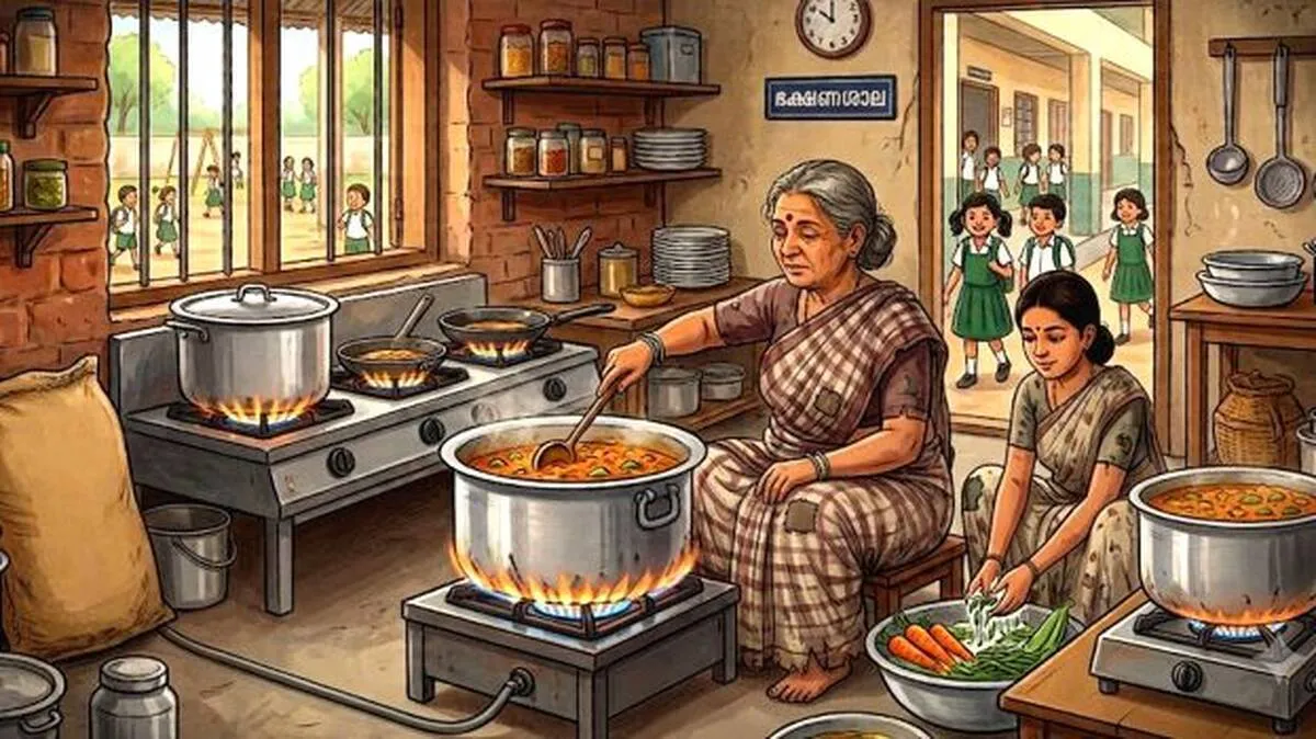 സ്കൂൾ പാചക തൊഴിലാളികളുടെ വേതനം :
വർദ്ധനവ് അകലെ,​ ആനുകൂല്യങ്ങളും