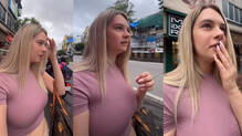 german-model-mumbai-road-viral-video